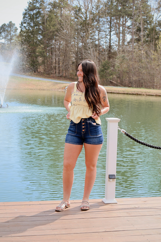 Sunny Meadow Embroidered Tank