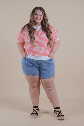 Coral Coast Striped Pullover in Plus