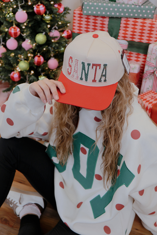 Varsity Santa Patchwork Trucker Hat