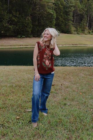 Bloom & Cocoa Sweater Vest