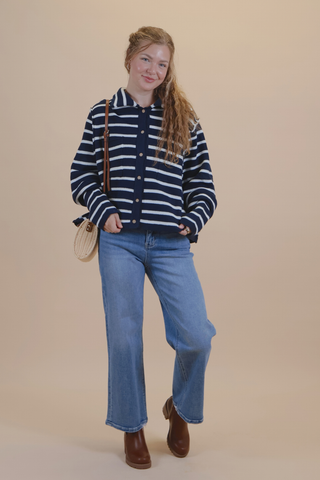Harbor Stripe Cardigan