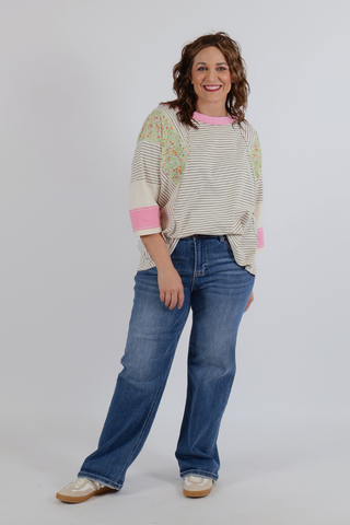 Sadie Patchwork Stripe Top