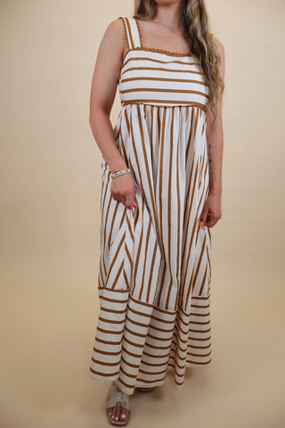 No One Else Striped Maxi Dress