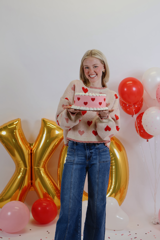 All the Love Heart Knit Pullover