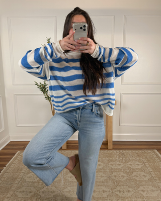 Seaside Stroll Stripe Knit Sweater