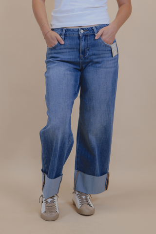Piper Cuffed Crop Straight Jeans