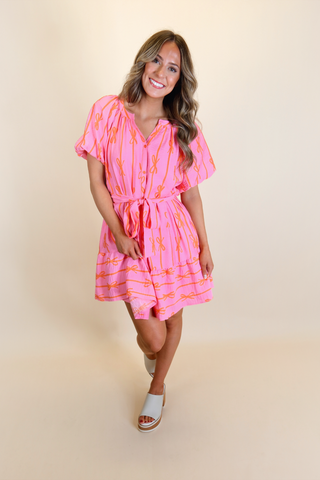 Tied with Love Dress - Bubble Pink