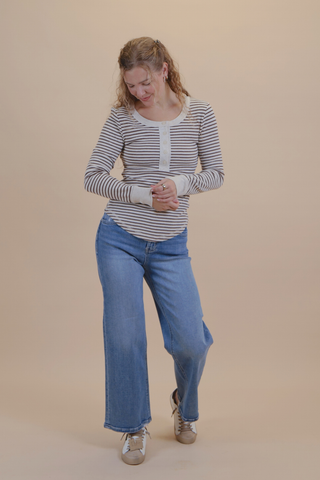 Brown Sugar Stripe Top