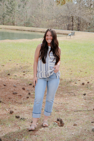 Coastal Thread Stripe Tank