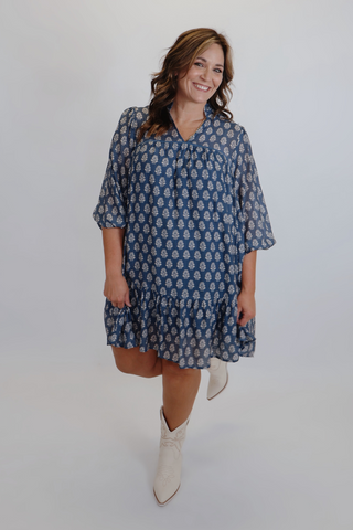 Boho Ruffle Hem Mini Dress