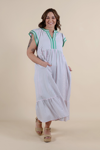 The Green Harbor Stripe Midi