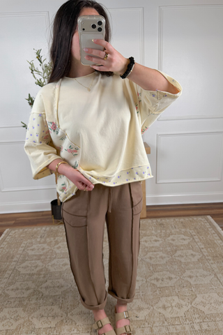 Wildflower Patch Washed Terry Pullover