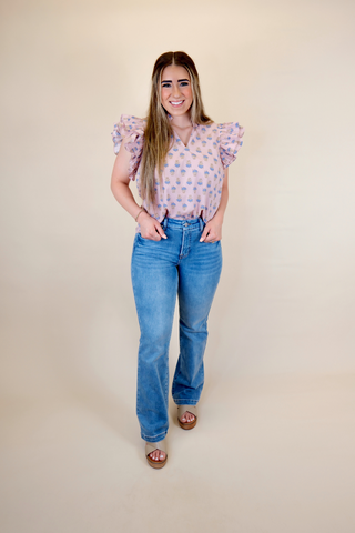 Dainty Delight Flutter Sleeve Top