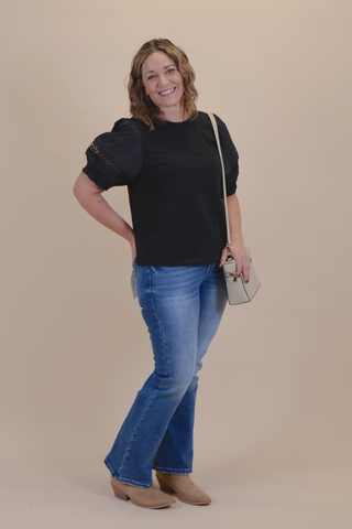 Simply Lovely Lace Sleeve Top
