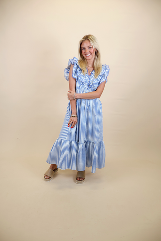Spring Fever Striped Midi Dress