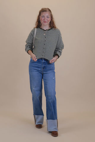 Evergreen Stripe Cardigan