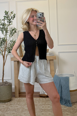 Lena Crochet Knit Vest Top