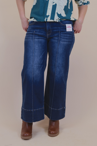 Dakota Wide-Leg Cropped Jeans