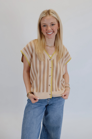 Citrus Edge Sweater Vest