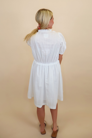 Beach Beauty Smocked Mini Dress