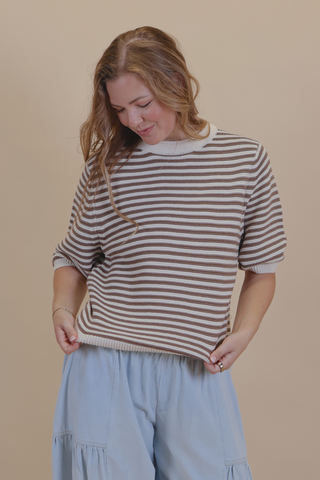Brown Sugar Stripe Top