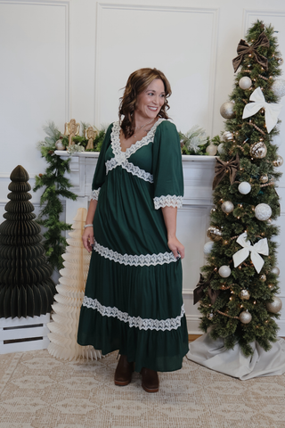 The Everly Lace Tiered Maxi Dress