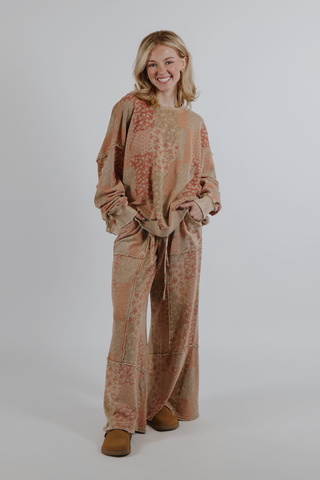 Soft Bloom Patchwork Pullover