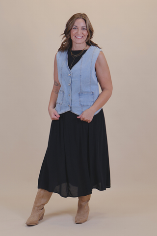 Denim Days Vest in Plus
