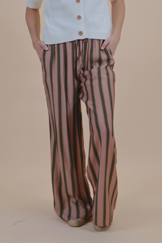 Autumn Stroll Striped Pants