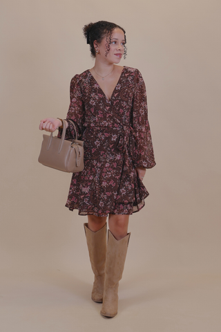 Autumn Romance Wrap Dress