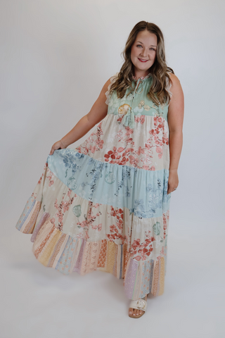 Veranda Charm Floral Maxi Dress