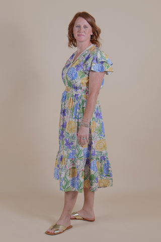 Meadow Grace Floral Midi Dress