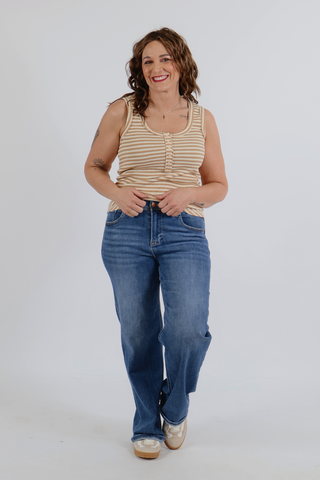 Everyday Muse Stripe Henley Tank