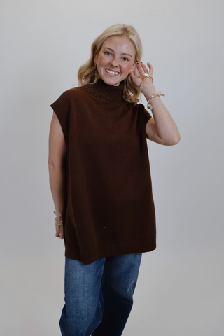 Modern Edge Knit Turtleneck Top
