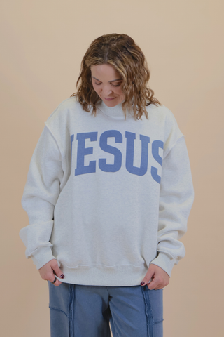Faith Graphic Mock Neck Sweatshirt