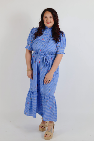 Bluebell Grace Floral Midi Dress