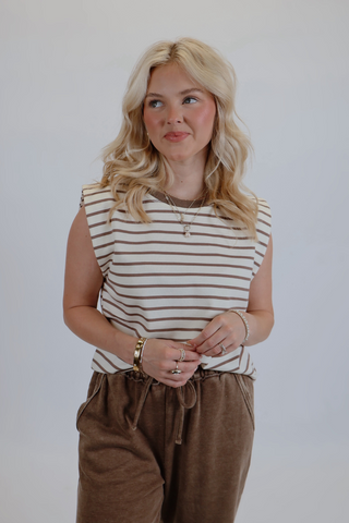 Mocha Stripe Muse Top