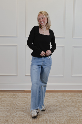 Eco Essentials Square-Neck Top