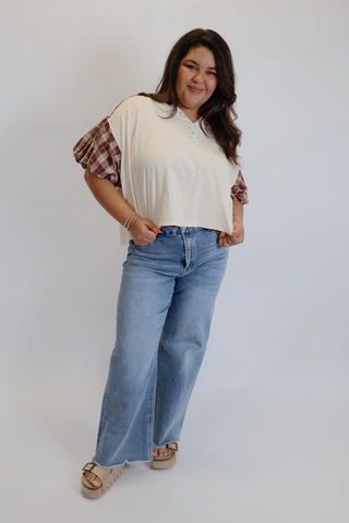 Sugar & Spice Plaid Top