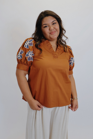 Marigold Meadow Embroidered Top