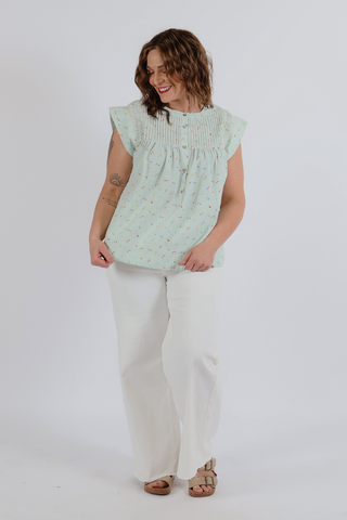 Meadow Lane Seersucker Top