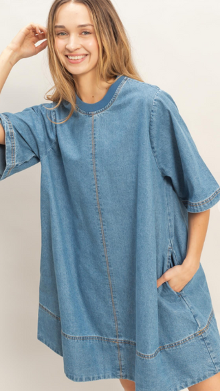 Willow Creek Denim Shift Dress