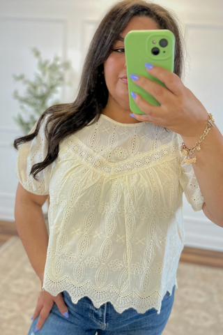 Sunday Garden Eyelet Top