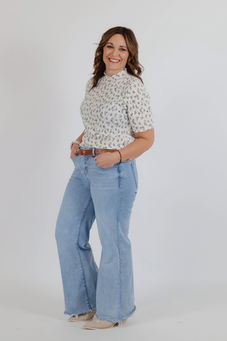 Bluebell Breeze Floral Top