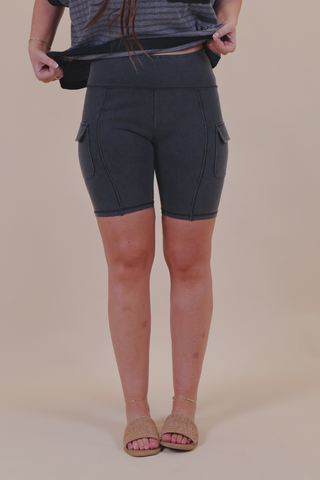 Midnight Move Cargo Biker Shorts