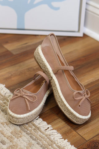 Chic Mesh Platform Flats