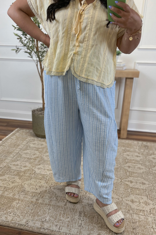 Slow Mornings Striped Pants