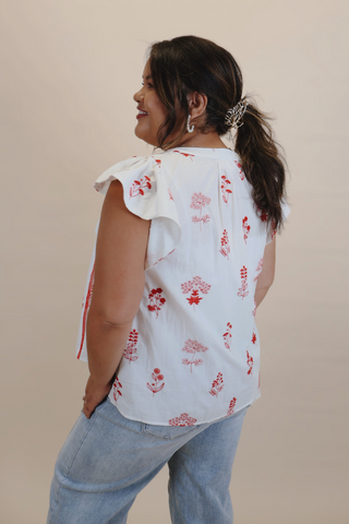 Chic and Serene Floral Top