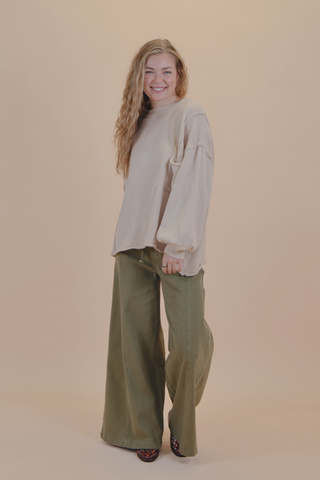 Everyday Ease Oversized Pocket Sweater
