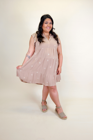 Embellished Tiered Dress in Plus